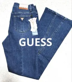 【新品】GUESS ゲス　バックシームフレアブーツカットデニム　Lのサムネイル