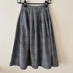 MOUSSY チェック柄 フレアスカート ミモレ丈　XS