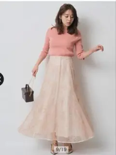 美品♡《マルイ限定》ジャスグリッティー シャイニーチュール刺繍スカート