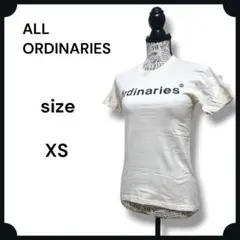【美品】ALL ORDINARIES ロゴTシャツ 白 XS 綿100％ 人気のサムネイル