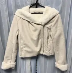 ムートン ファー コート CECIL Mc BEE ホワイト ベージュ M