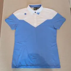 【着用1回】デサントゴルフ DESCENTE GOLF ホワイト×ブルー Lのサムネイル