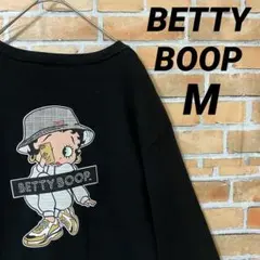BETTY BOOP ビッグプリント ストリート キャラ 長袖 Tシャツ ロンＴ