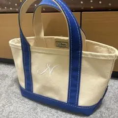 L.L.Bean キャンバストートバッグ ベージュと青