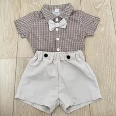 ★ほぼ未使用★ 誕生日　1歳　ハーフバースデー　フォーマル　男の子　ブラウン