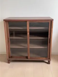 MUJI 無印良品 脚付キャビネット　ウォールナット【廃盤】のサムネイル