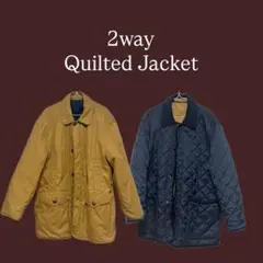 2way キルティングジャケット　リバーシブル　古着　ヴィンテージ　カバーオール