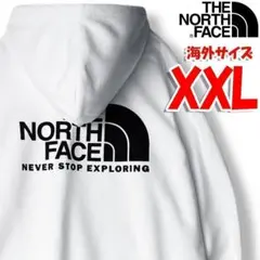 ノースフェイス パーカー メンズ バックプリント 白 海外XXL 日本4L tb