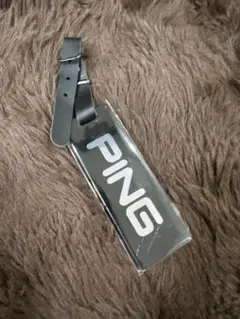 PING ネームプレート ゴルフバッグ用 ブラックのサムネイル