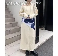 CIAOPANIC TYPY ケーブルカットワンピース 長袖 アイボリー