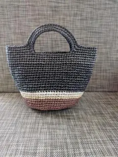 スズランテープバッグ　黒系×茶系