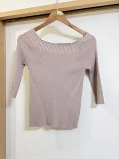 フレイアイディー　春　ニット　デコルテニットプル