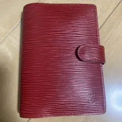 ルイ ヴィトン 赤 エピ　手帳カバー