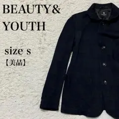 BEAUTY&YOUTH テーラードジャケット 美品 紺 S 日本製 上品キレイ