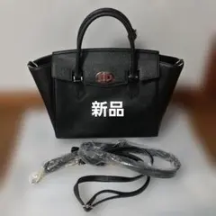 【新品】【Samantha Thavasa】牛革　黒ショルダーハンド2way