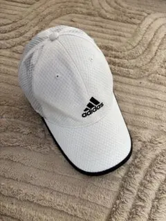 adidas メッシュホワイトキャップ
