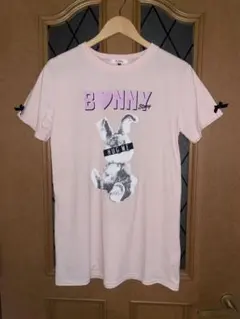 美品　PINK-latte オーバーTシャツ ピンク S 160のサムネイル