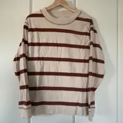MHL. ベージュ・ブラウンストライプ 長袖カットソー Mのサムネイル
