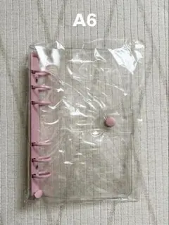A6 クリアバインダー シール帳　ピンク