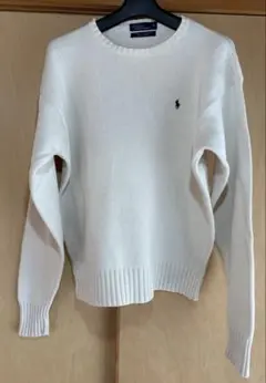 ラルフローレン クルーネックニット ホワイト