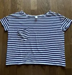 LUKA ボーダーカットソー　白×ネイビーボーダー