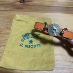 IL BISONTE オレンジレザーブレスレット