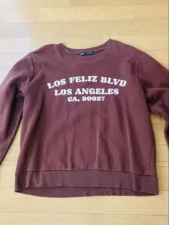 ZARA スウェット トレーナー ボルドー Mサイズ