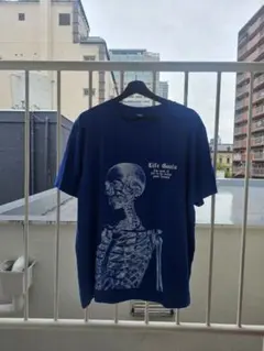 ROMWE スカルプリント Tシャツ ブルー XLのサムネイル