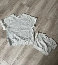 GAP KIDS、ベビー　 グレー トレーナーＴ XL 80cm 親子ペア