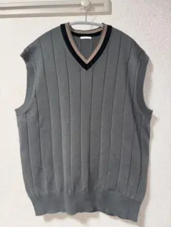wegoのグレー Vネック ニットベスト