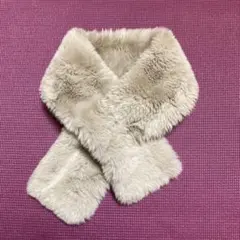 ファーマフラー グレージュ ふわふわ