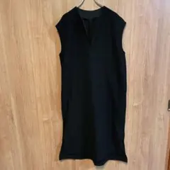 【クラシカルエルフ】ノースリーブカットソーワンピース マキシ丈 体型カバー