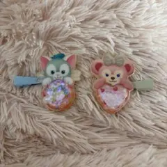 東京ディズニーシー ヘアクリップ 2点セット ジェラトーニ　シェリーメイ