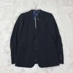 MODARITORNO♦︎ストライプ柄テーラードジャケットM黒ビジネスフォーマル