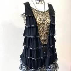 平成ギャル y2k　gimmick スタッズ　ジレ　羽織り　ダークコアのサムネイル