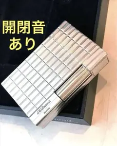 開閉音あり デュポン ガスライター クロムメッキ 銀色 ギャッツビー 