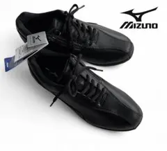 新品タグ付 ミズノ ウォーキングシューズ サイドジップ幅広EEE 25.5黒