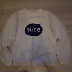 Nice ロゴ トレーナー ホワイト