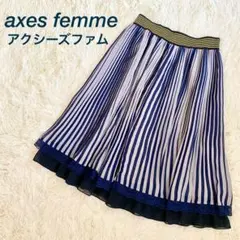 axes femme アクシーズファム　ストライプスカート　レース　大きいサイズ