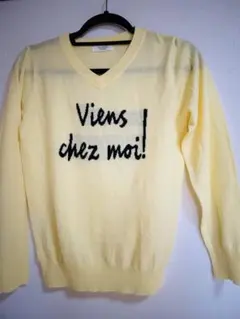 Té chichi イエロー Vネックセーター