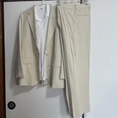 【試着のみ】UNIQLO ベージュ シングルボタン セットアップスーツ