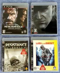 PS3ソフト４本セット「METAL GEAR SOLID 」「レジスタンス」等