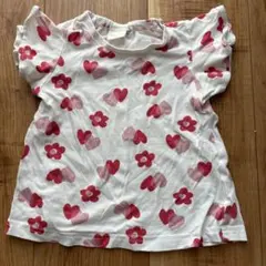 SIMPLE FREE ハート花柄 Tシャツ 90