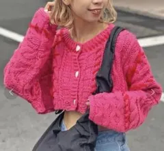 HELLO.SANFRANCISCO ハートボタン カーディガン　チャオパニック