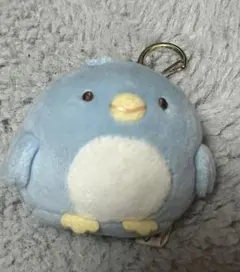 すみっコぐらし 青 ぺんぎん（本物） ぬいぐるみキーホルダー