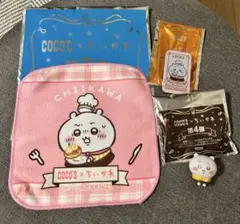 ちいかわ ココス　コラボ　特典　ハンカチ　ミニタオル　スライドケース　ソフビ人形