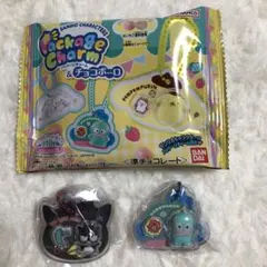 サンリオ　パッケージチャーム　ハンギョドン&バツマルセット　チョコボーロ付き