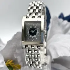 【稼働品】アルフレッド・ヴェルサーチ 腕時計 メンズ レクタンギュラー 黒文字盤のサムネイル