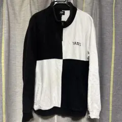 【XLサイズ】VANS バンズ ハーフジップ スウェット バイカラー 刺繍ロゴ
