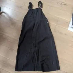 ブラック デニム サロペット スカート